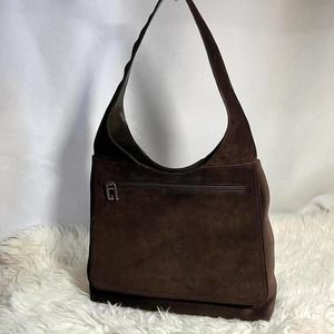 Authentic Vintage Tan Gucci  Suede and Leather Shoulder Bag